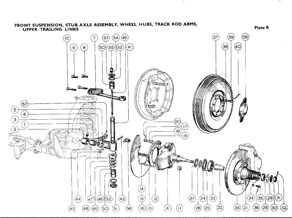 Front Suspension, Stub Axle Assembly